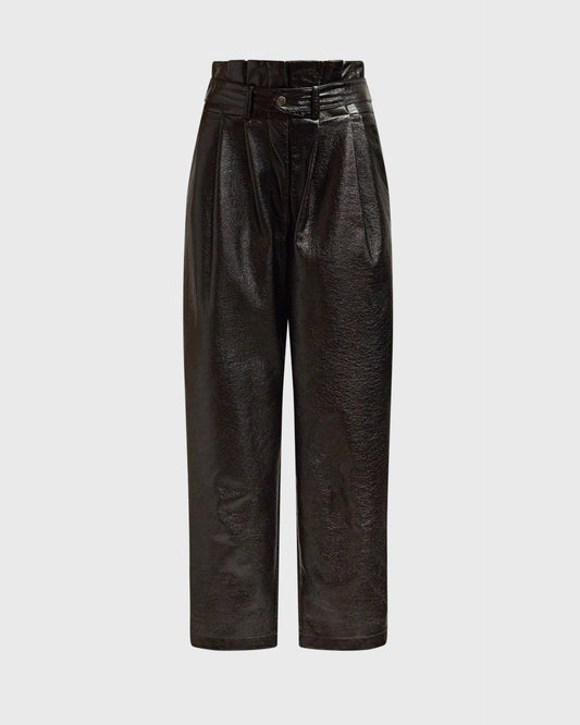 Absence Of Colour Pleather Belted Trousers