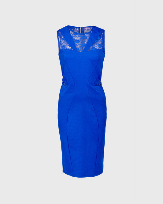 Amy Childs Lace Panel Formal Dress