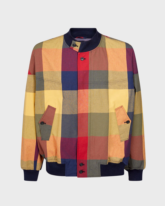 Baracuta Checked Derby Jacket with Ribbed Hems