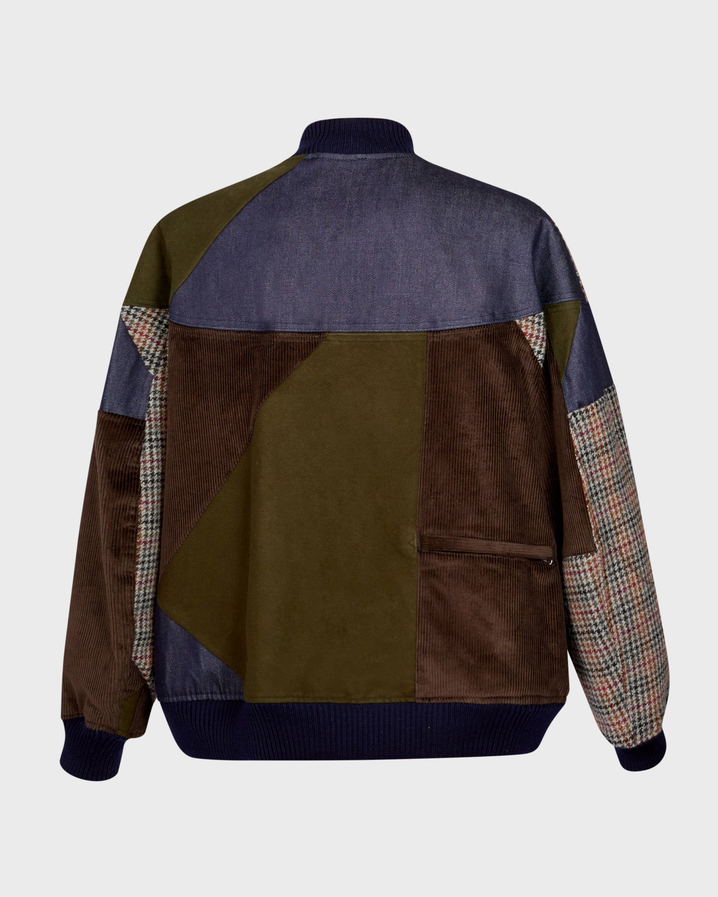 Baracuta Houndstooth and Corduroy Bomber Jacket