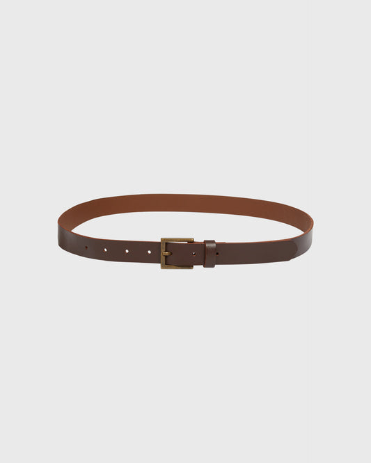 ASOS Design Brass Buckle Belt - Medium Width