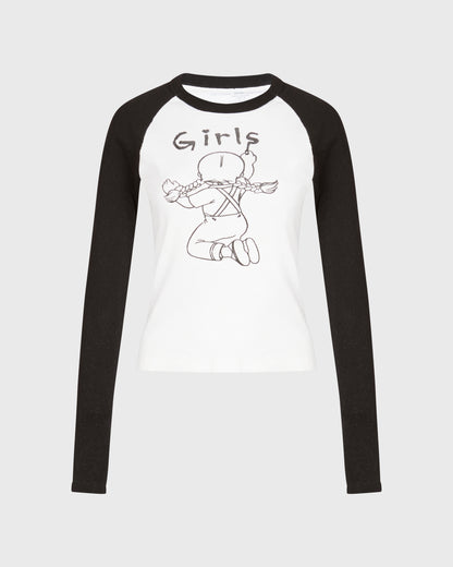 Brandy Melville Black and White Girls T-shirt