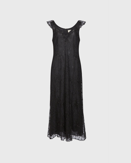 Caroline Charles Maxi Lace Dress