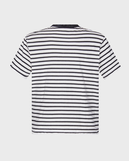 Cos Thick Cotton Crew Neck Striped Tee