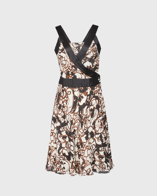 Day Birger et Mikkelsen Black Piping Detail Floral Dress