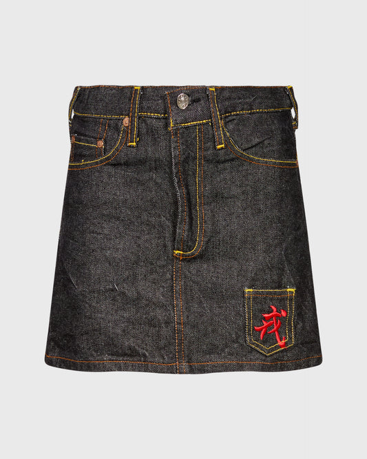 Evisu Mini Skirt With Pocket Detail
