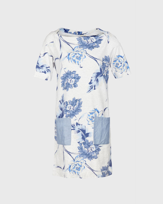 GAP Blue Floral Tshirt Dress