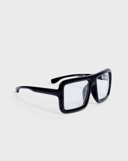 Grinder Punch Chunky Square Frame Clear Lens Glasses