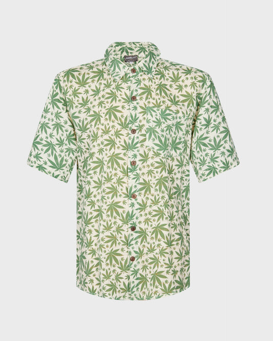 Jah Roots Leaf Print Shirt