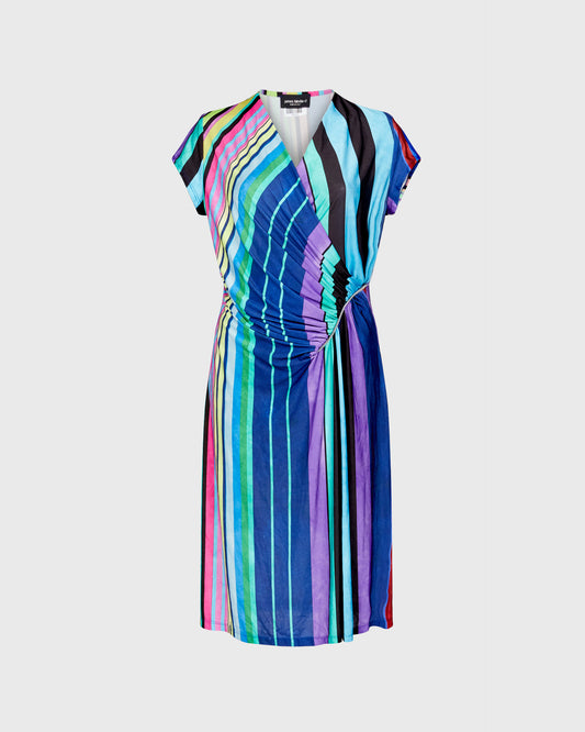 James Lakeland Rainbow Print Wrap Dress