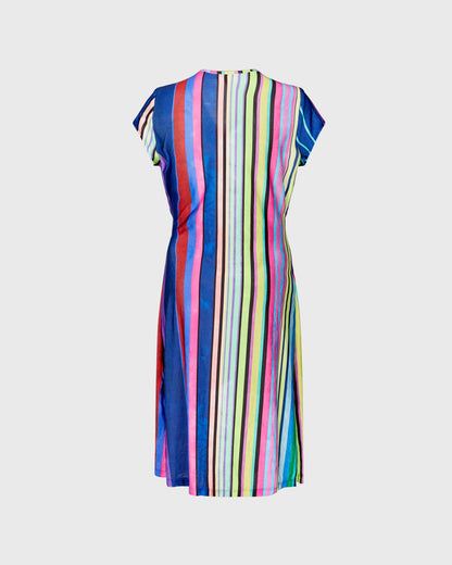 James Lakeland Rainbow Print Wrap Dress