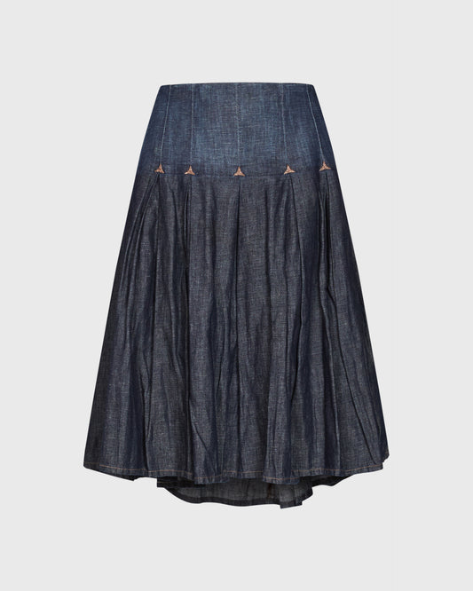 Jean's Paul Gaultier Panel Mid Denim Skirt