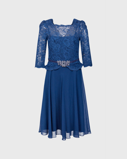 Jenny Packham Gem Detail Lace Dress