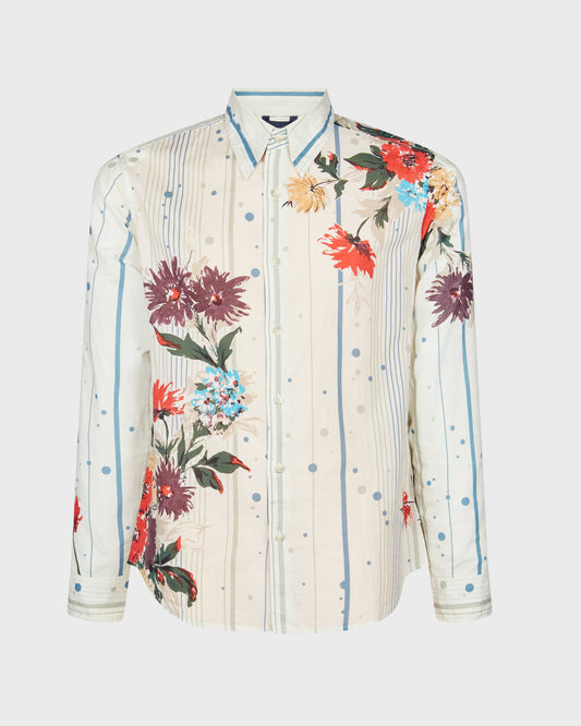 Kenzo Floral Shirt With Stripes