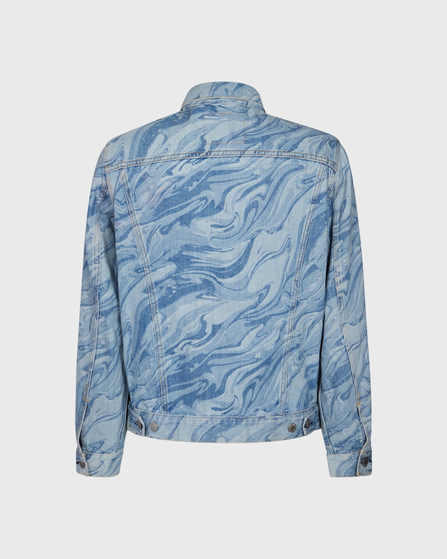 Swirl Pattern Denim Jacket