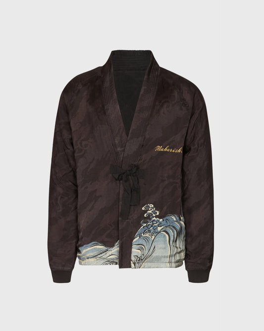 Maharishi Reversible Black Wave Kimono