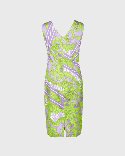 Pamela Green And Purple Print Dress