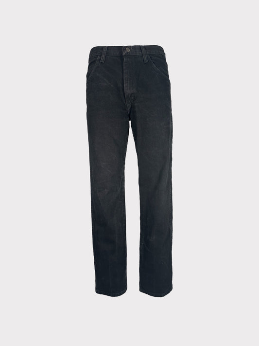 Rustler Black Denim Straight Leg Trousers