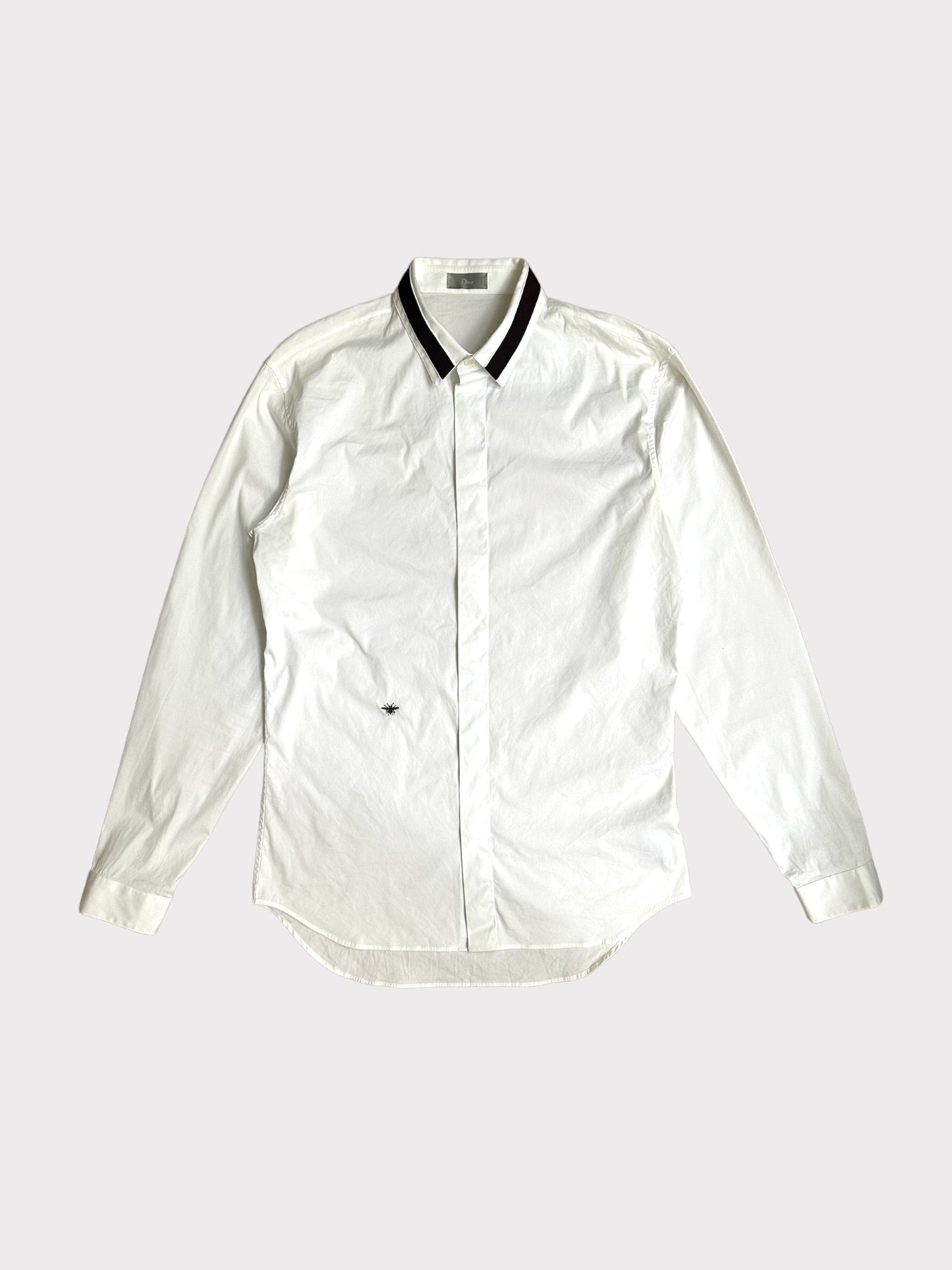 Dior Collared button down shirt with black collar