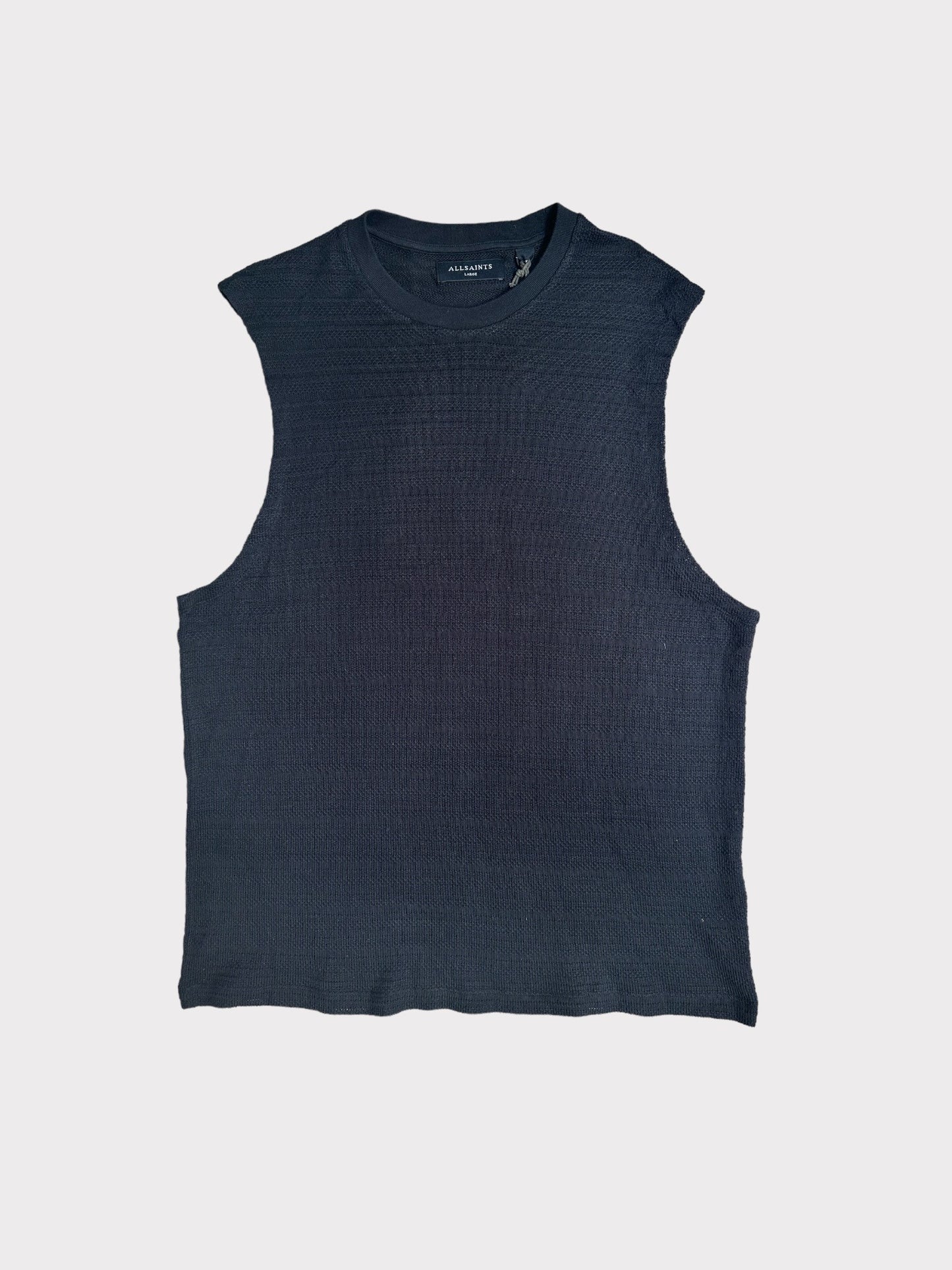 Allsaints Sleeveless muscle knit shirt