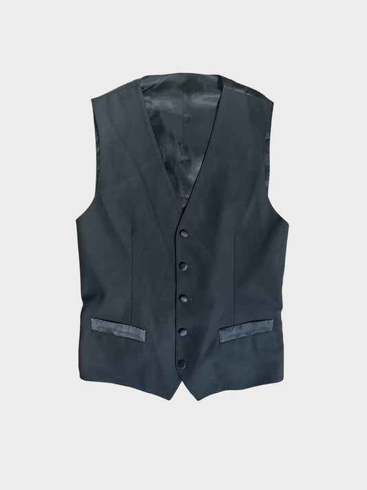 Dolce & Gabbana Black Waistcoat with Silk Lining