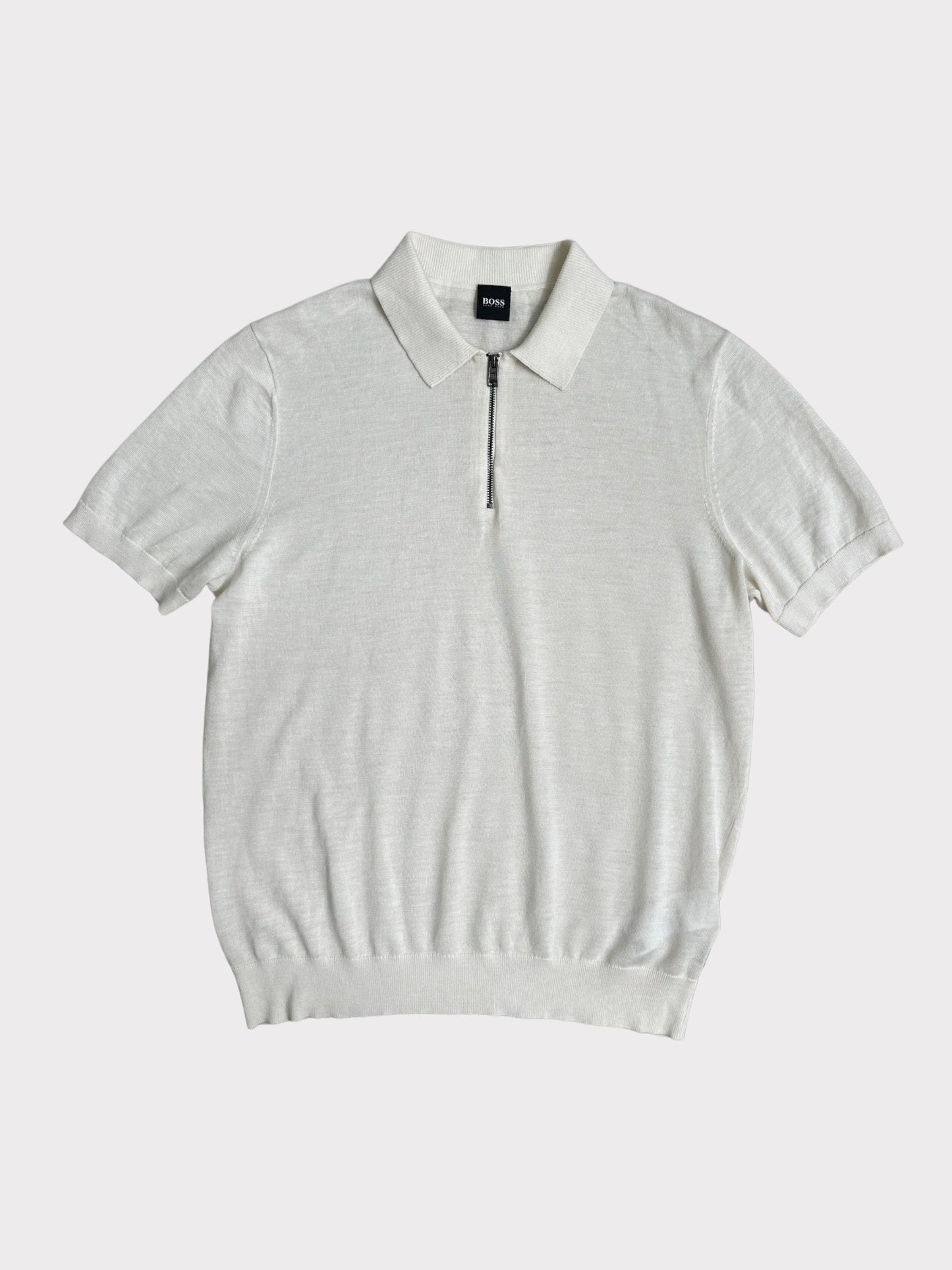 Hugo Boss Half Zip Polo Knitted Polo