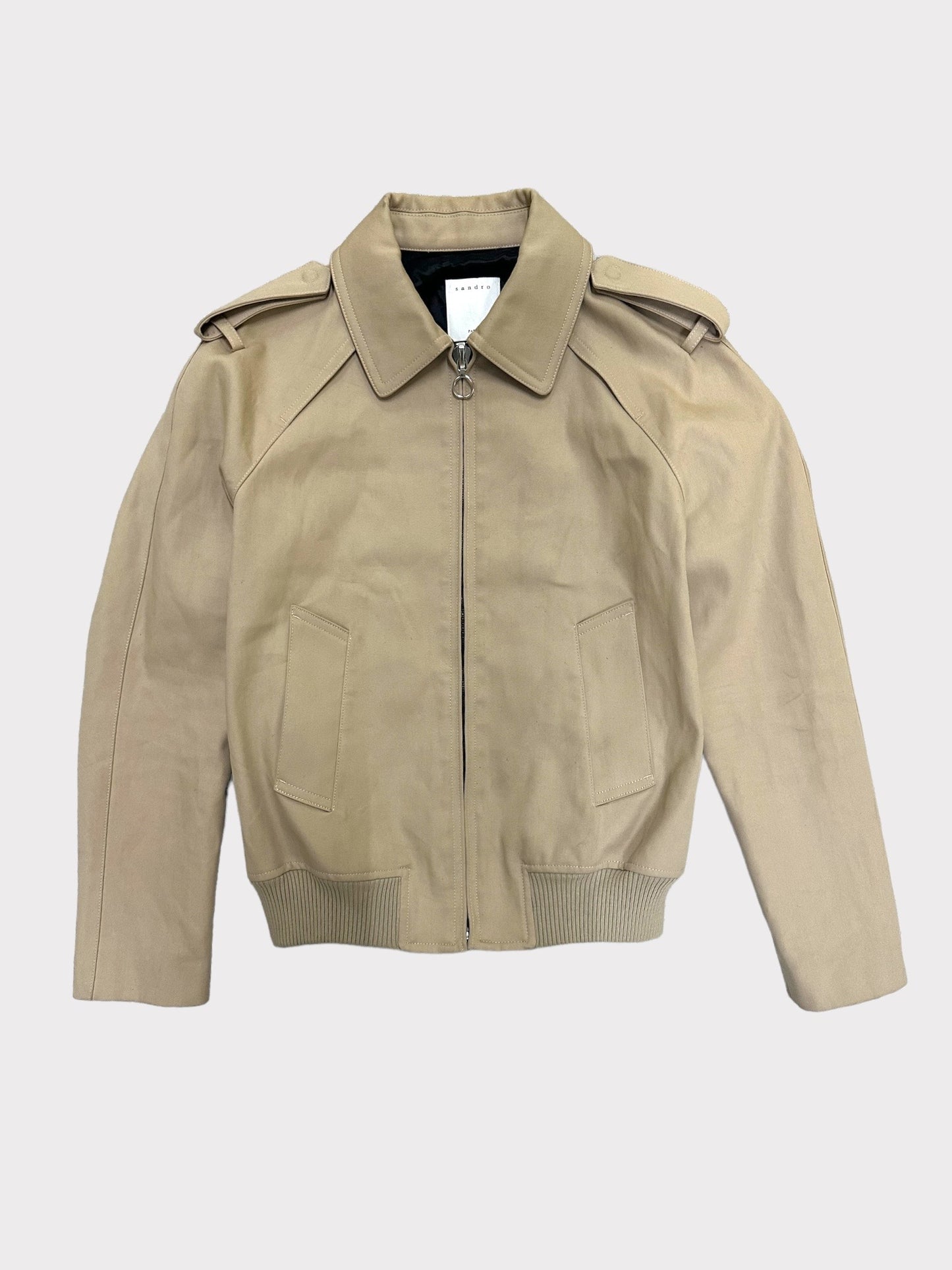 Sandro Cotton jacket with epaulettes