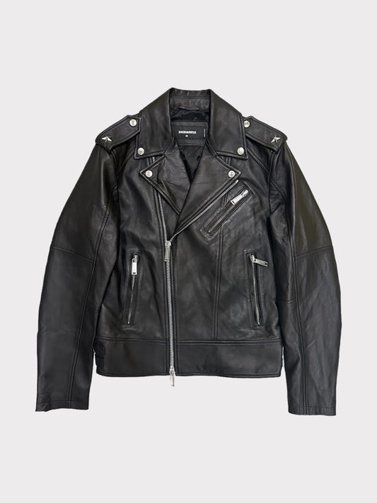 DSquared2 Biker Jacket with Silver Stars