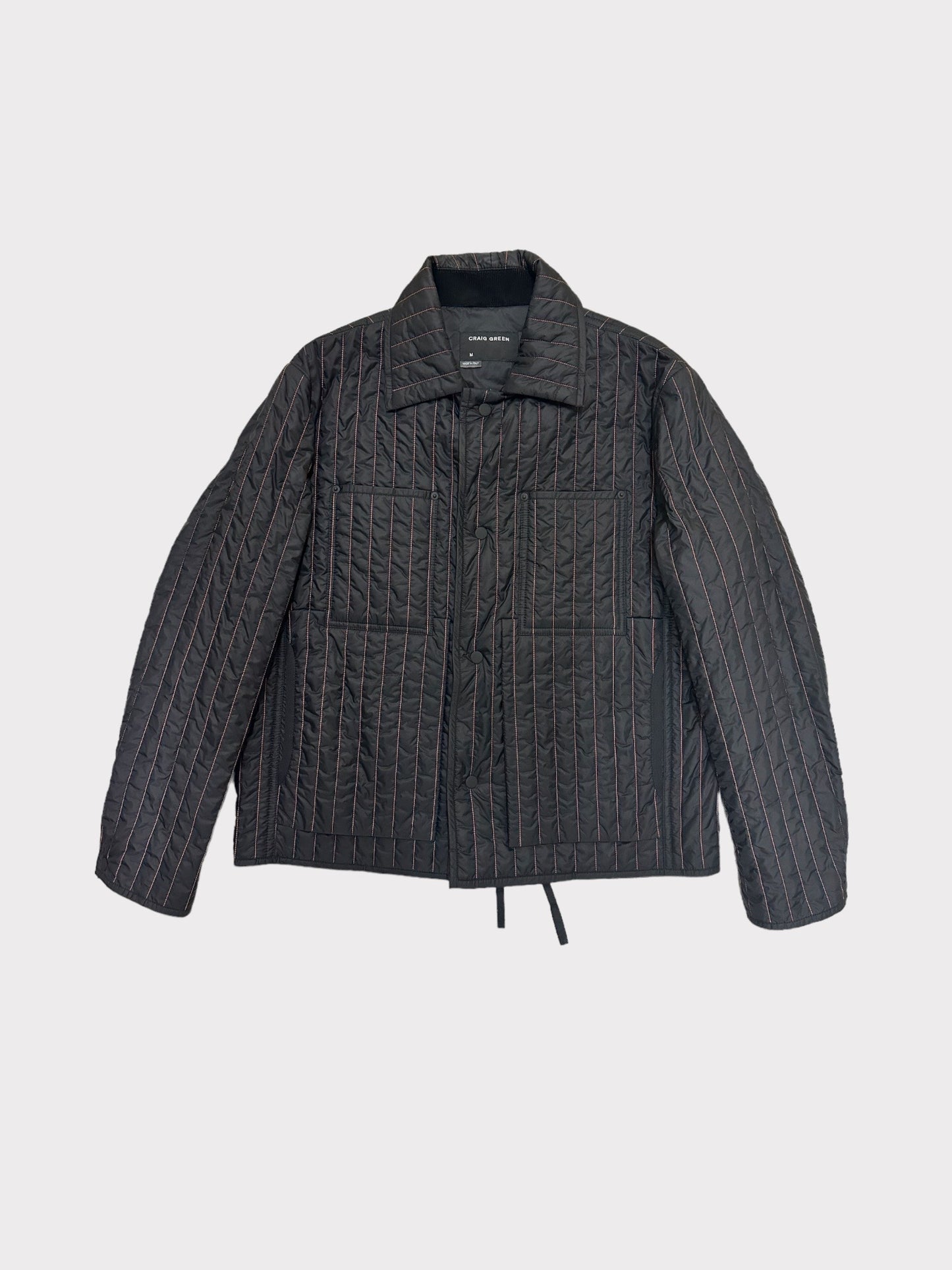 Craig Green Quilted jacket with red stitching