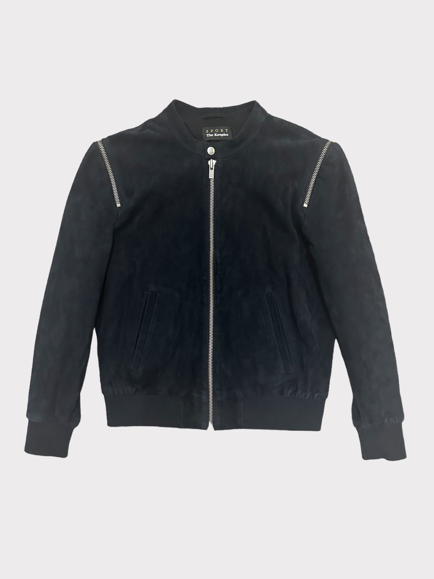 The Kooples Suede Bomber Jacket