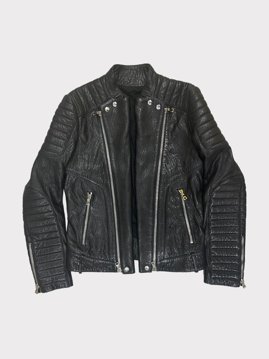 Balmain Chunky Leather Biker