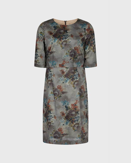 Renate Mucci Dress With Floral And Velvet Detail