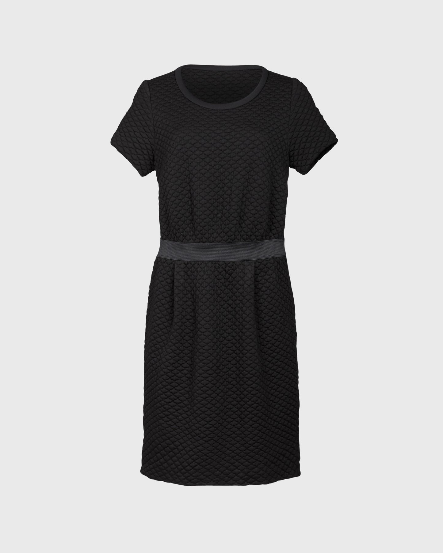 Sandro Quilted Short Sleeve Dress