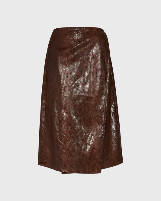 Simonett Snake Skin Wrap Skirt
