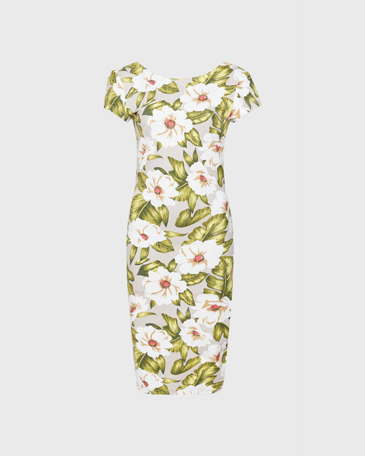 Unbranded Floral Scoop Neck T-Shirt Dress