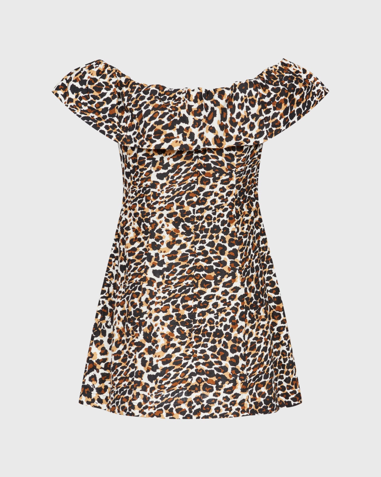 Unbranded Leopard Print Off Shoulder Dress