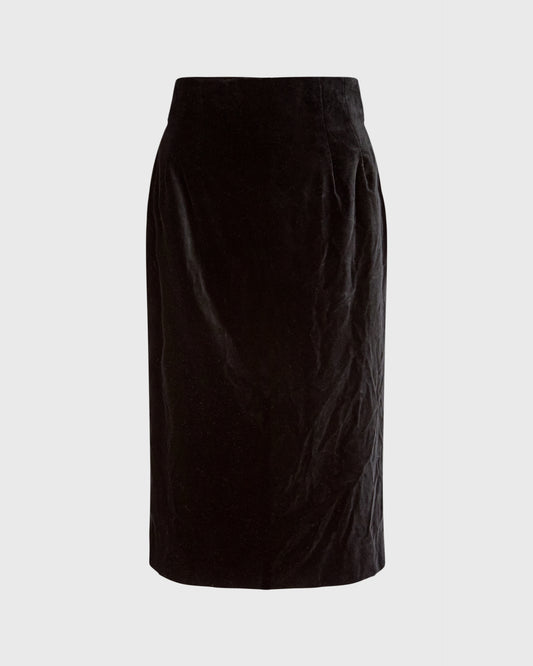 Viyella Velvet Midi Pencil Skirt