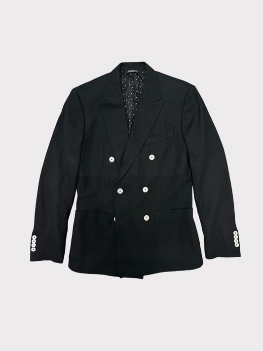 Dolce & Gabbana Double Breasted Blazer with White Buttons