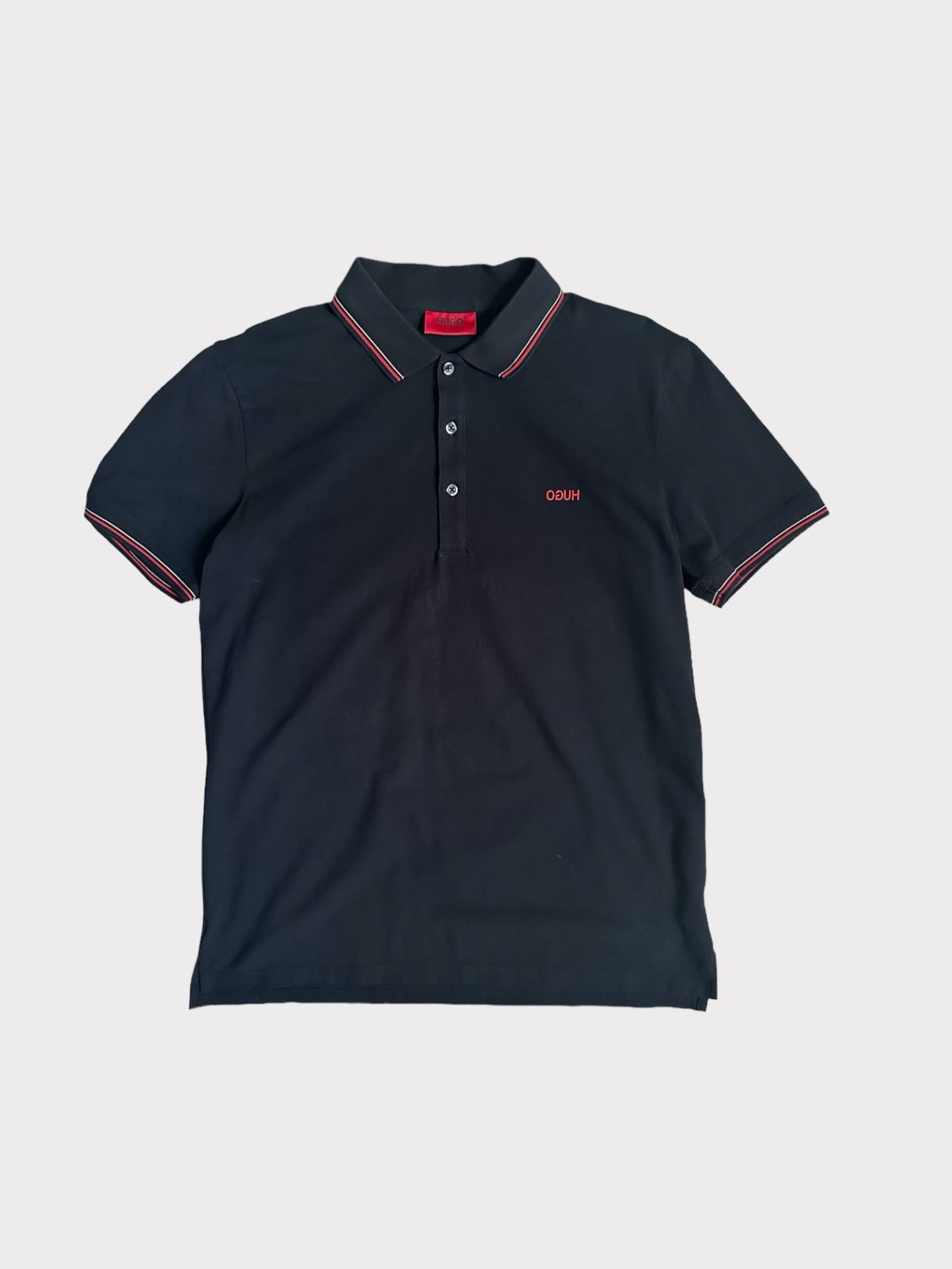 Hugo Boss Polo Shirt with Red Stripe