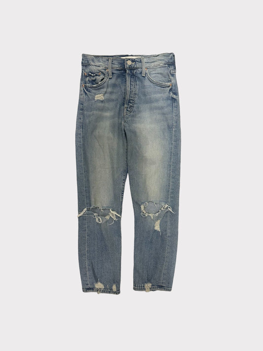 Mother Skinny Distressed Jeans