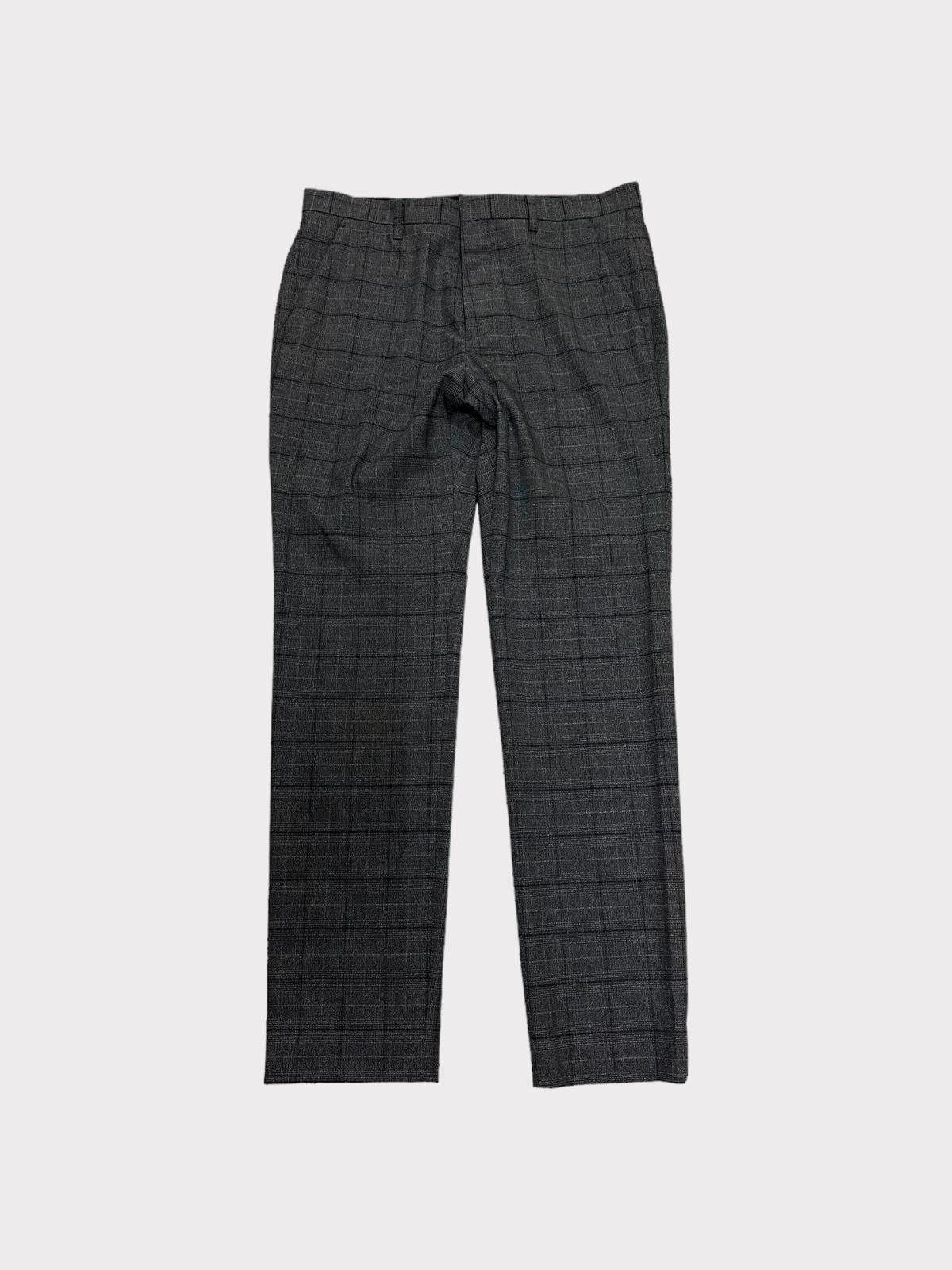 Allsaints Grey Check Tailored Trousers