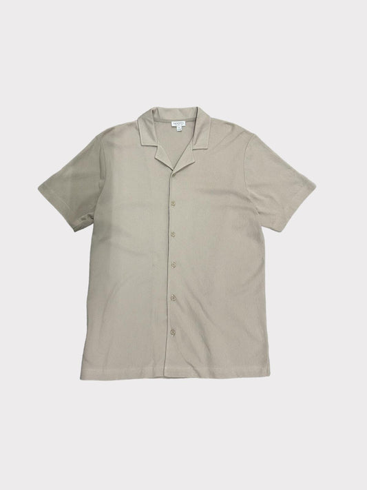 Sunspel Textured Button Up Shirt