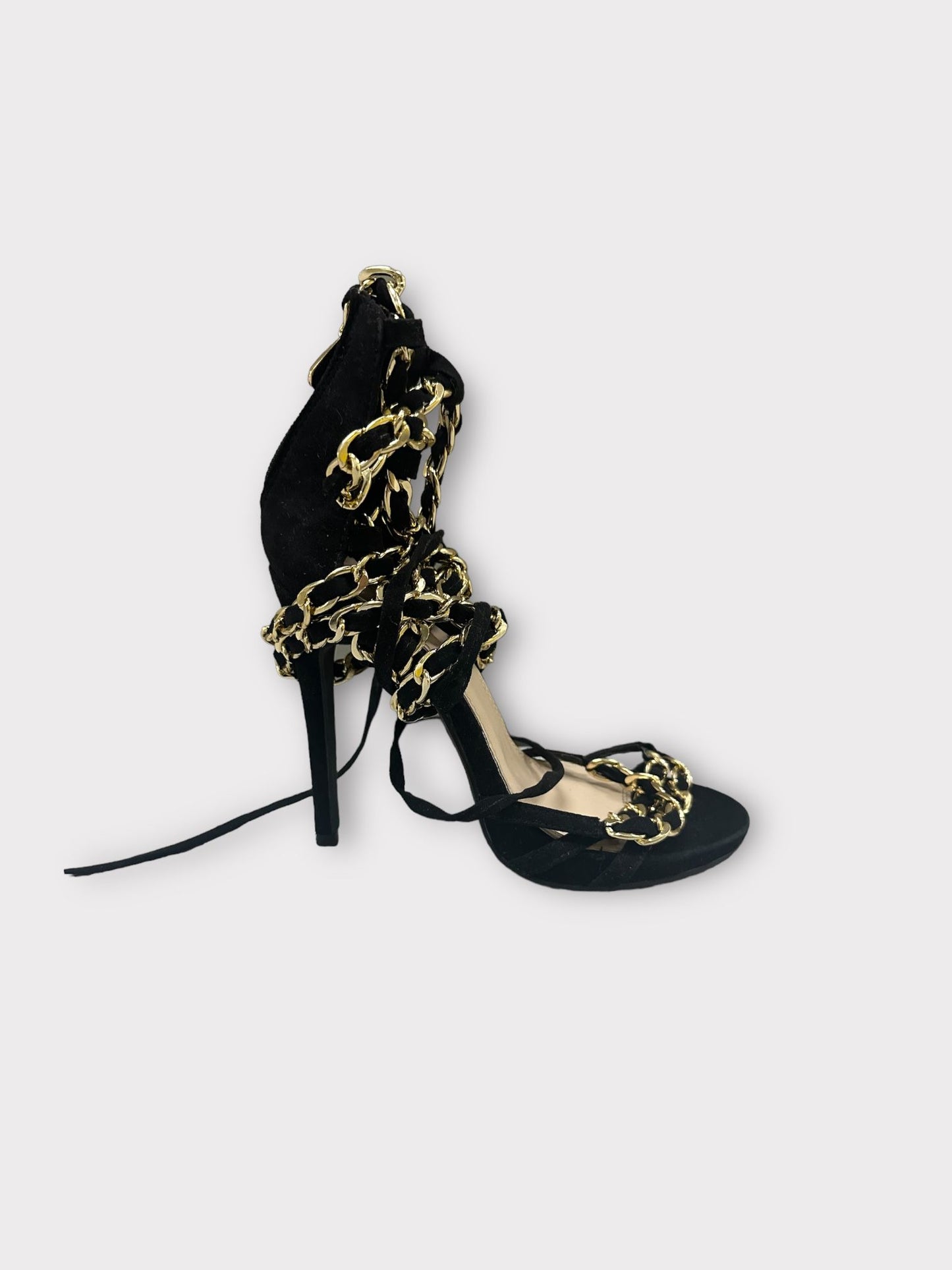 SS Chain Lace Up Sandals