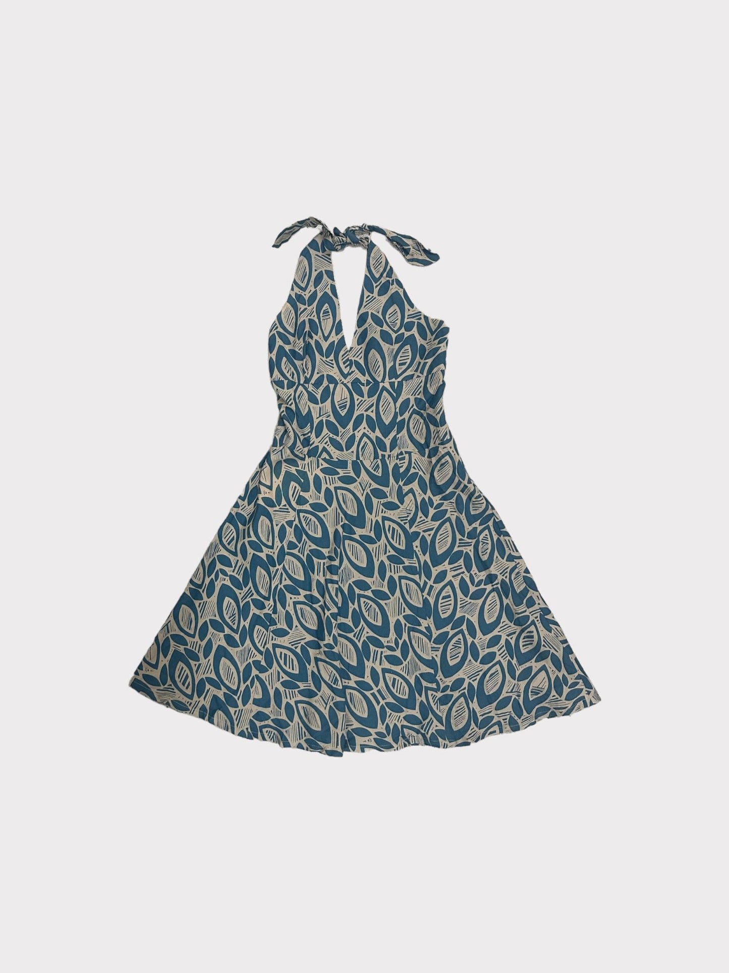 Great Plains Leaf Print Halter Dress