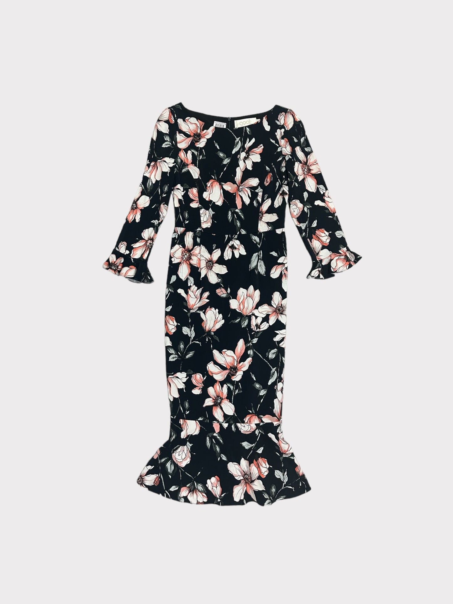 Goat 3/4 Sleeve Floral Midi Dress