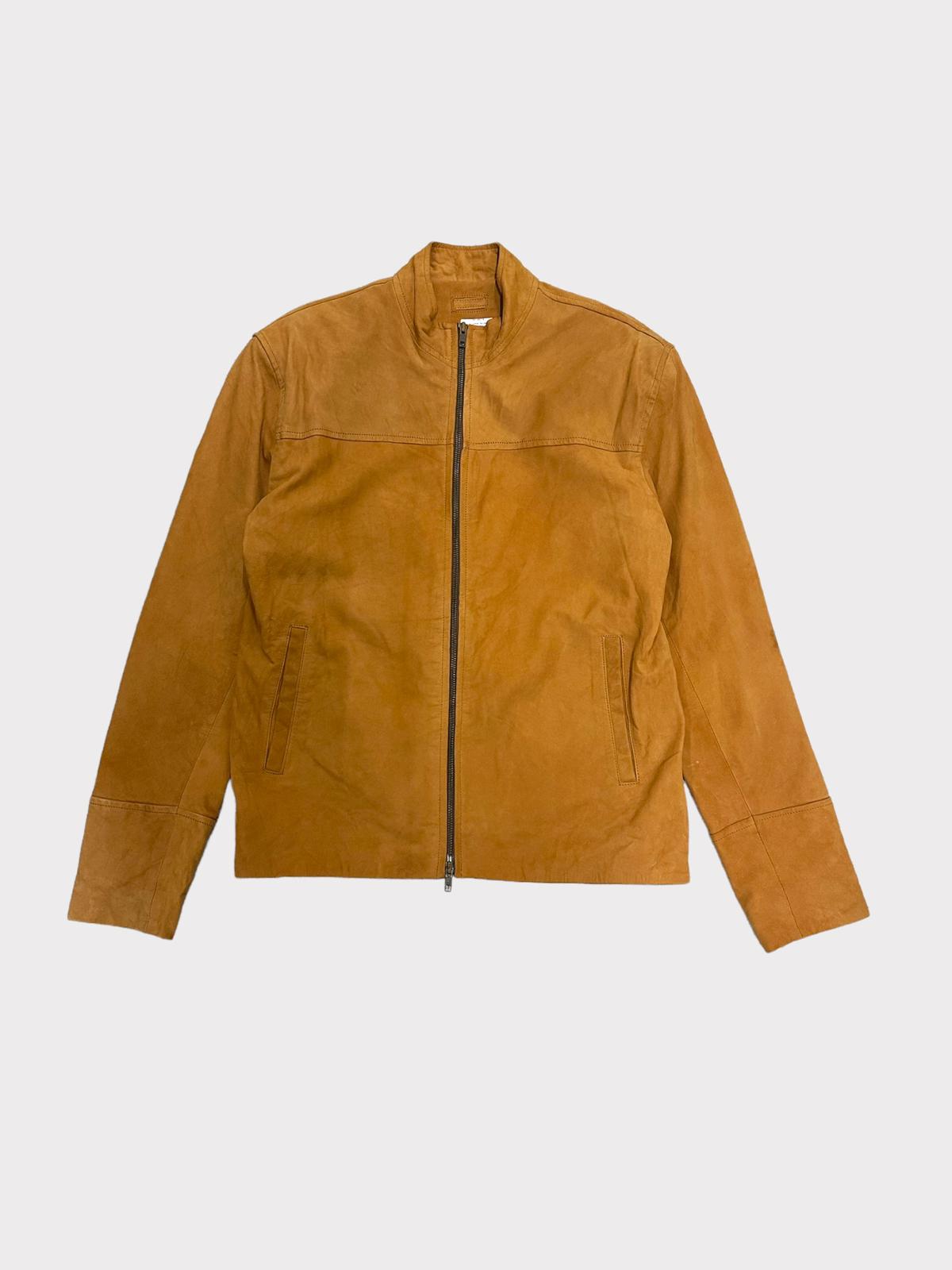 Suede Zip-Up Orange Jacket