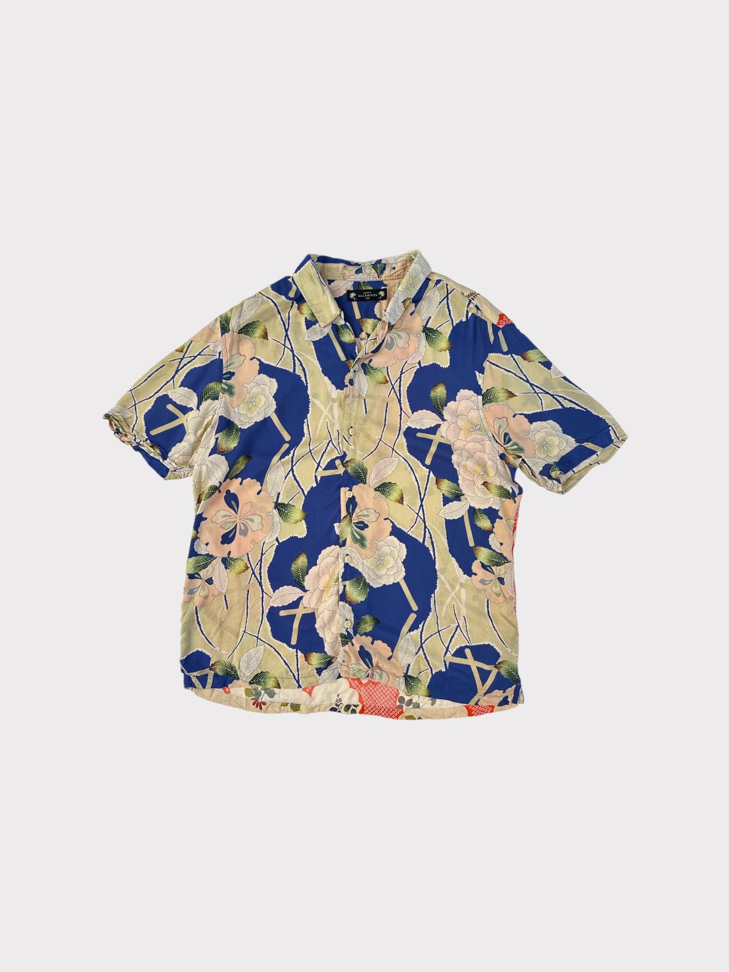 Allsaints Floral Print Short Sleeve Shirt