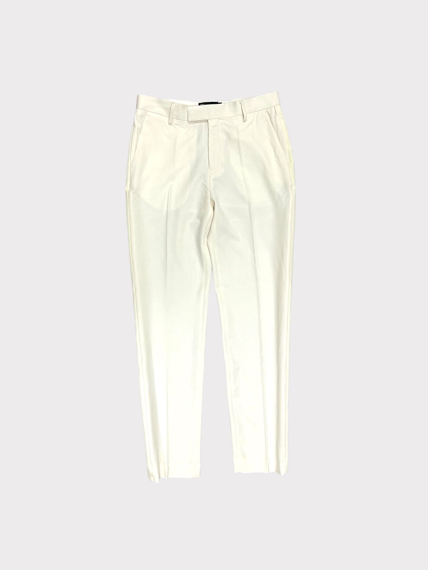 ASOS Design White Slim Fit Tuxedo Trousers