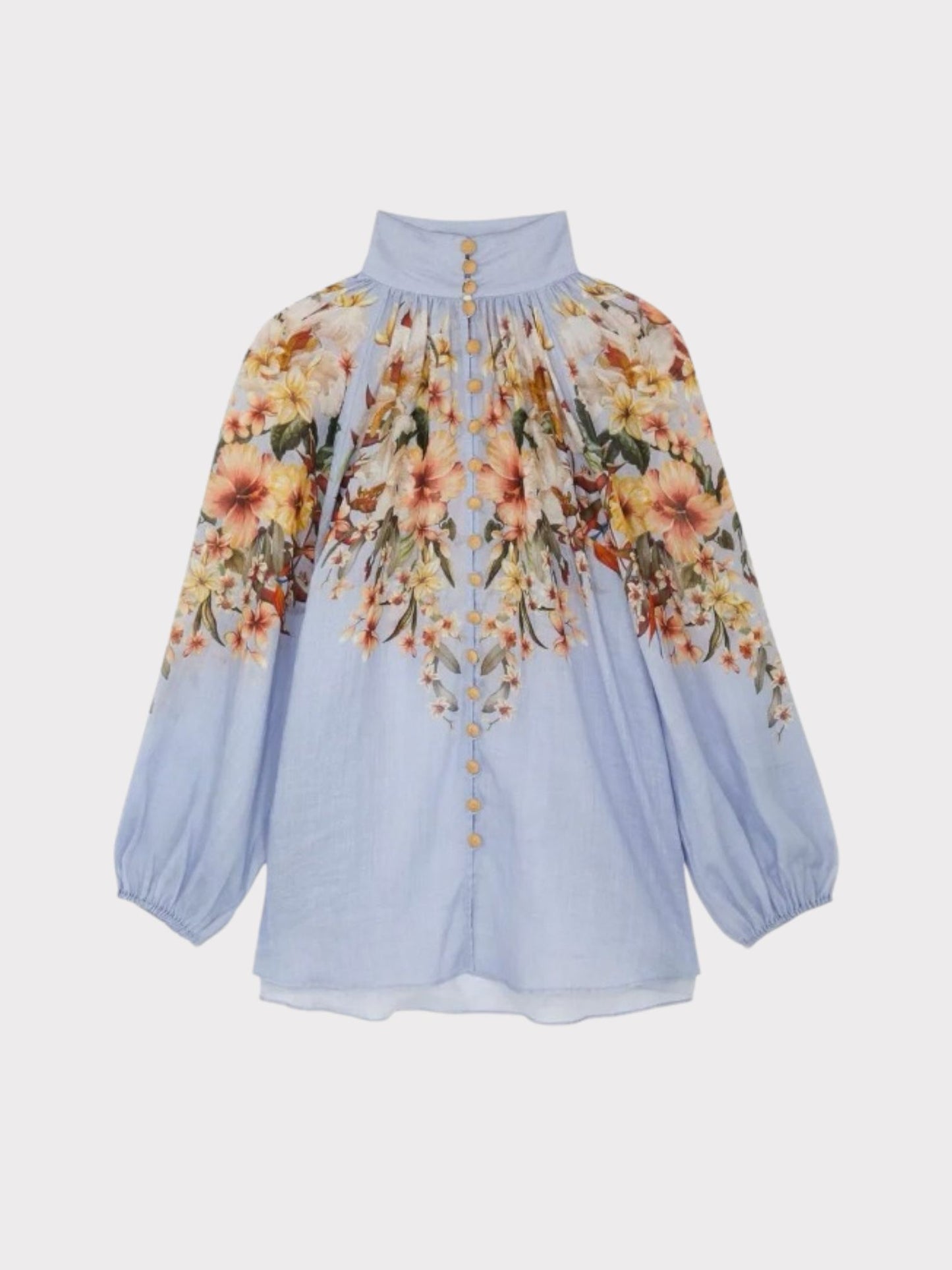 Zimmermann Floral Print Balloon Shirt