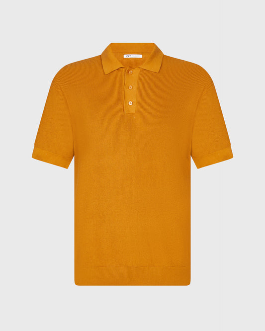 Zara Man Knitted Polo Shirt